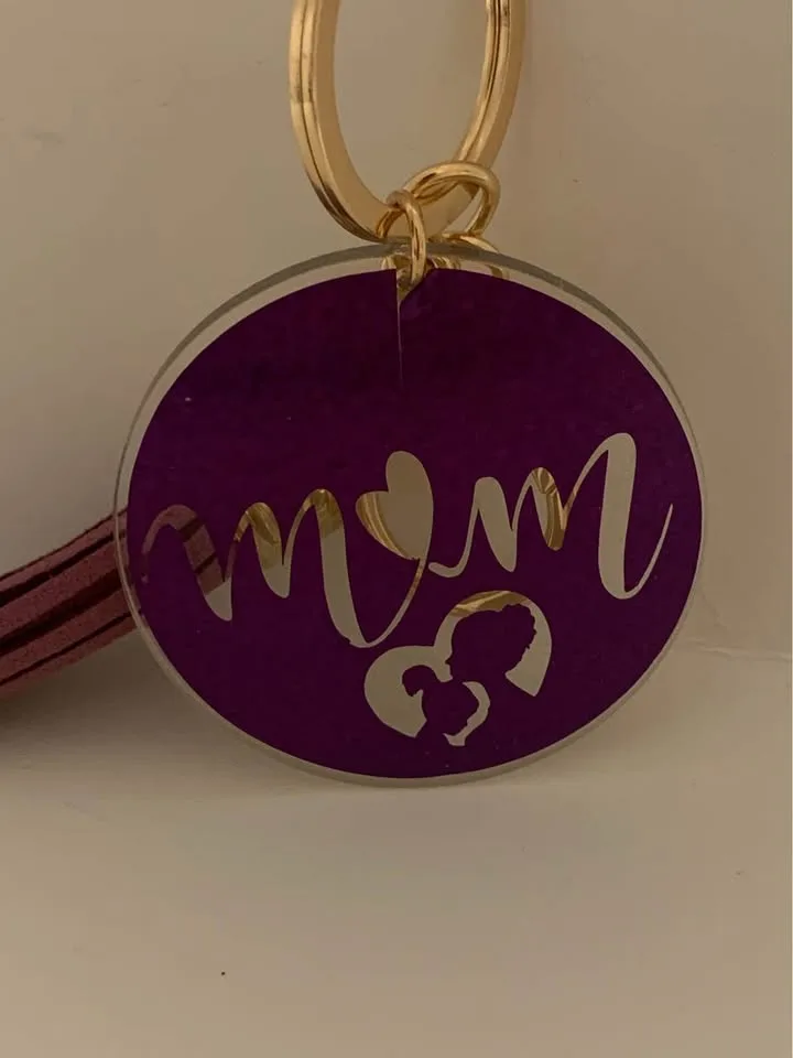 Glitter Acrylic Keychain – Custom Monogram Gift for Her image indicator(10)