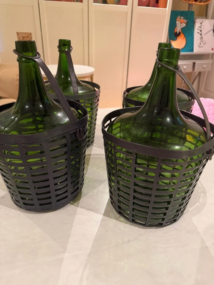 Vintage 54L Glass Demijohn + Wine-Making Carboys & Jugs - photo 2