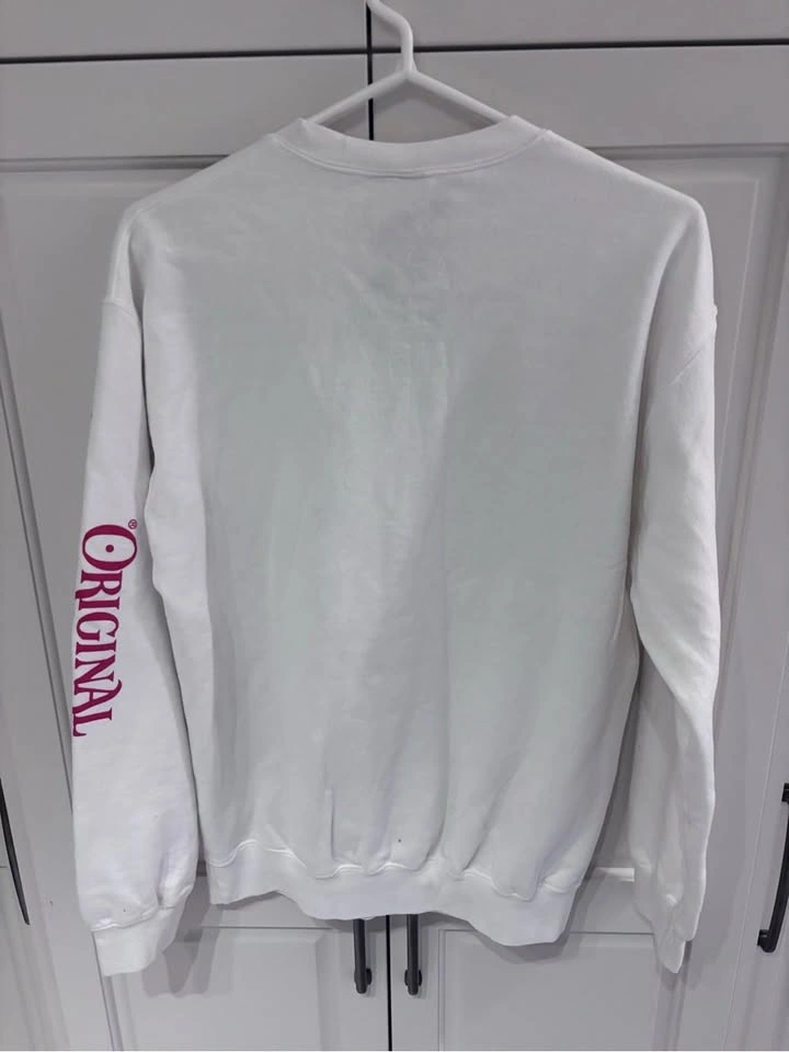 Pabst Blue Ribbon PBR Beer Graphic Crewneck Sweatshirt White Med - photo 4