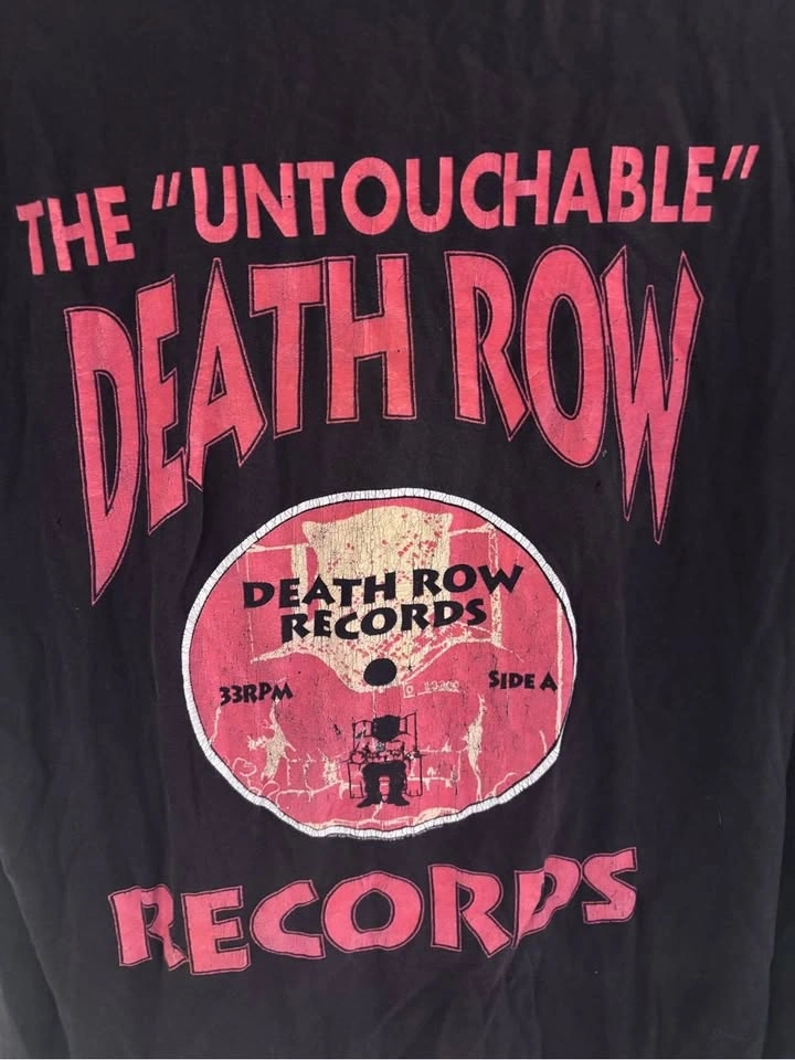 Death Row Records Black Graphic Tee - 'Untouchable' medium - photo 2