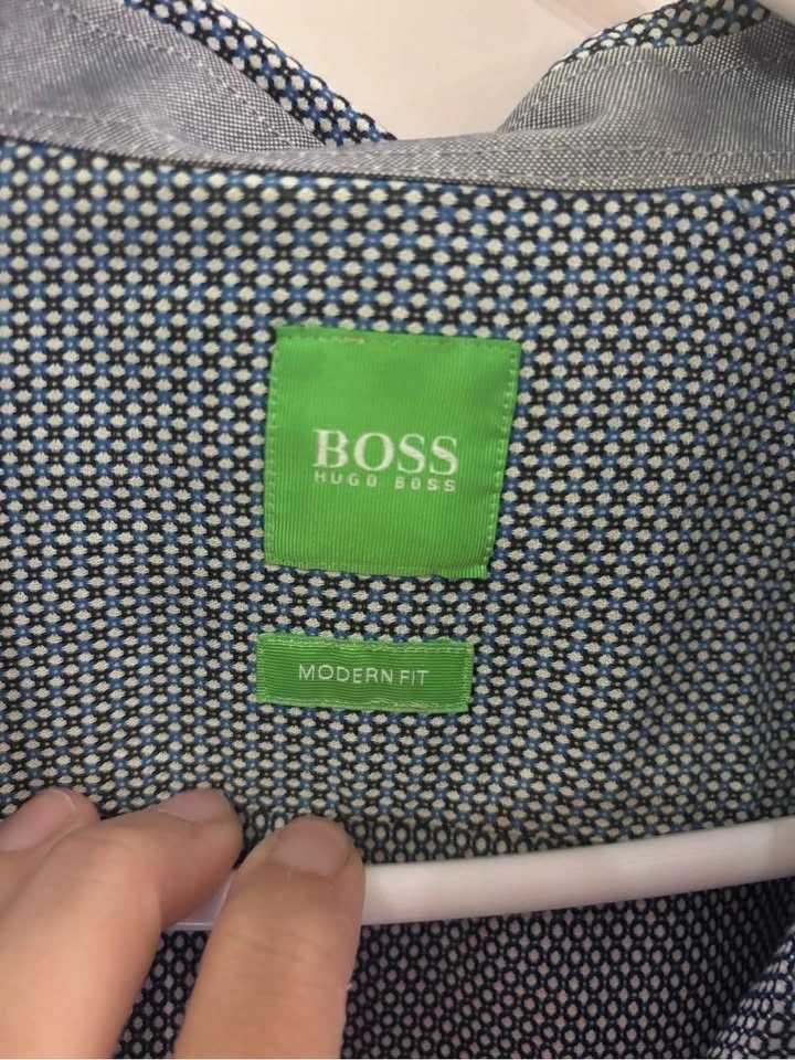 Hugo Boss BOSS C-Baldasar Modern Fit Blue Geometric Shirt L - photo 2