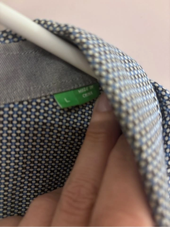 Hugo Boss BOSS C-Baldasar Modern Fit Blue Geometric Shirt L - photo 3