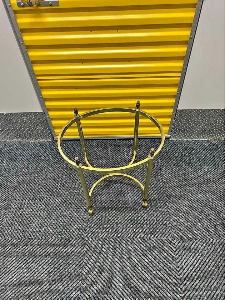 Vintage Brass Round Side Table Base