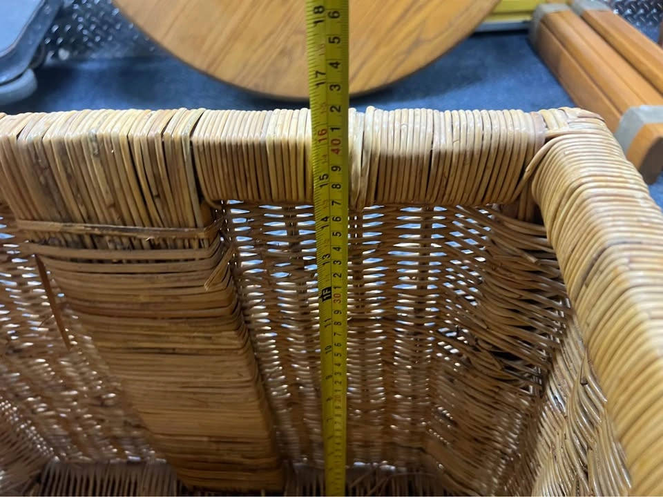 Large Wicker Storage Trunk with Brass Hardware - photo 5