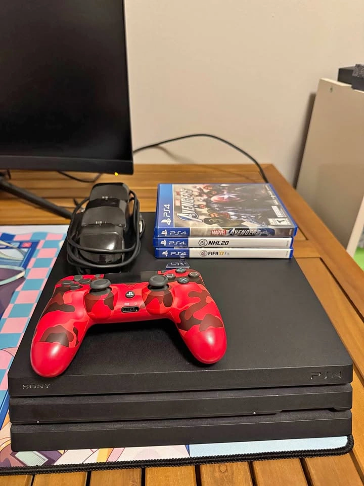PS4 Pro 1TB Bundle + Camo Controller + 3 Games – Fully Tested