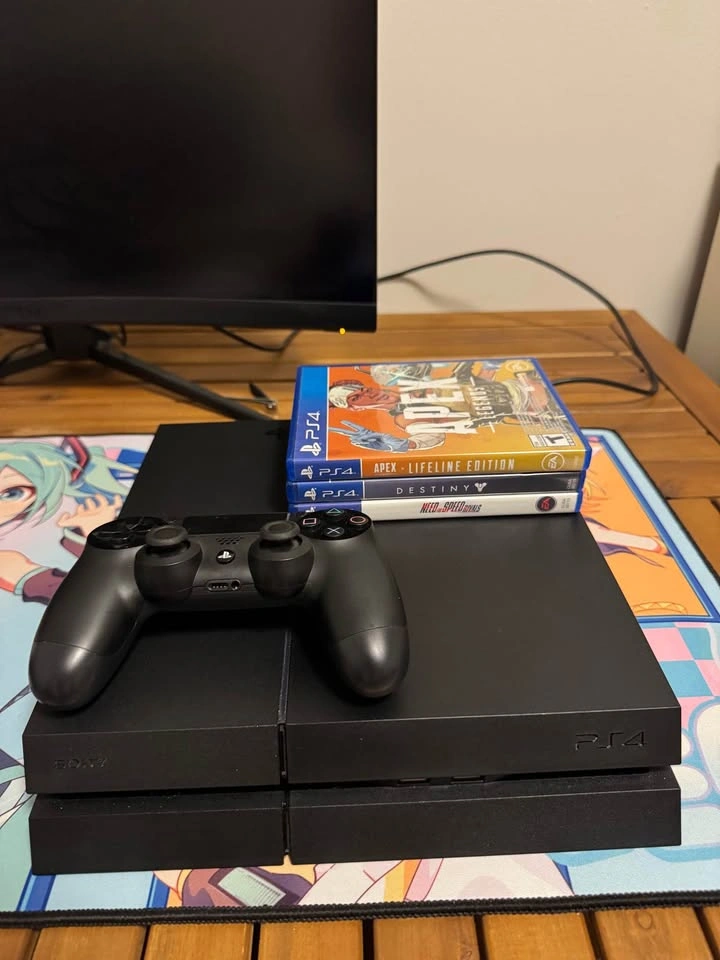 PS4 500GB Bundle + Original Controller + 3 Games – Fully Tested