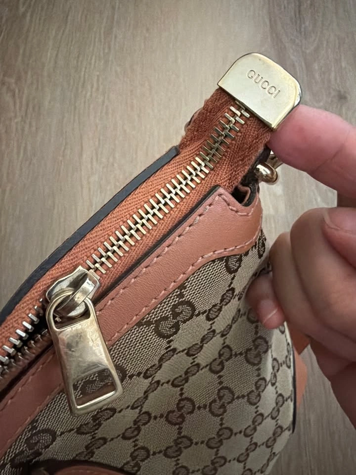 Gucci Boston Bag – GG Canvas, Pink Leather Trim & Web Stripe - photo 4