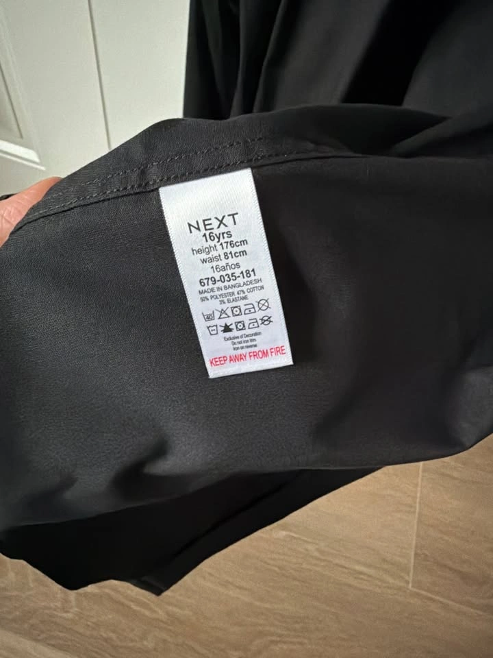 NEXT Boys' Black Dress Shirts – 13Y/14Y/16Y – 3 Shirts - photo 3