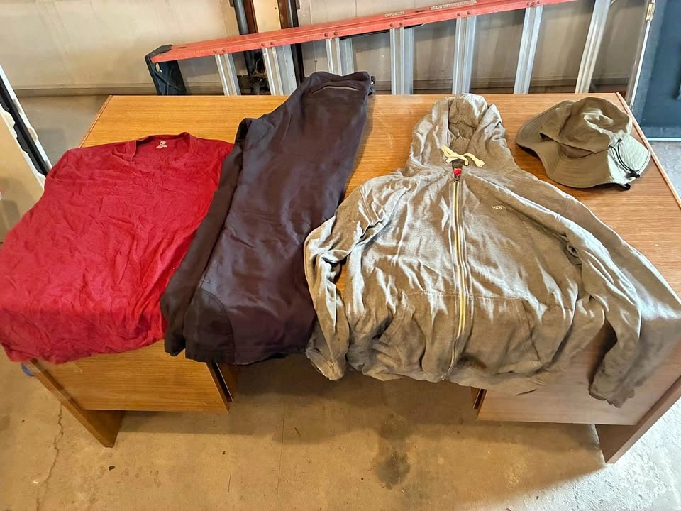 Tommy Hilfiger Duffel Bag and Men's Clothing Lot
