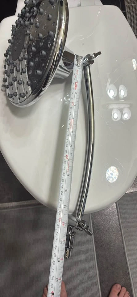 8" Chrome Shower Head with Adjustable Extension Arm - photo 4