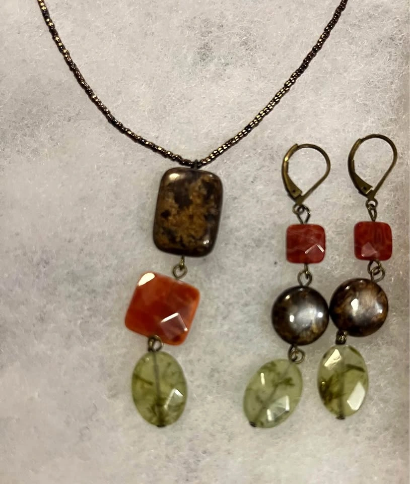 Necklace and earrings