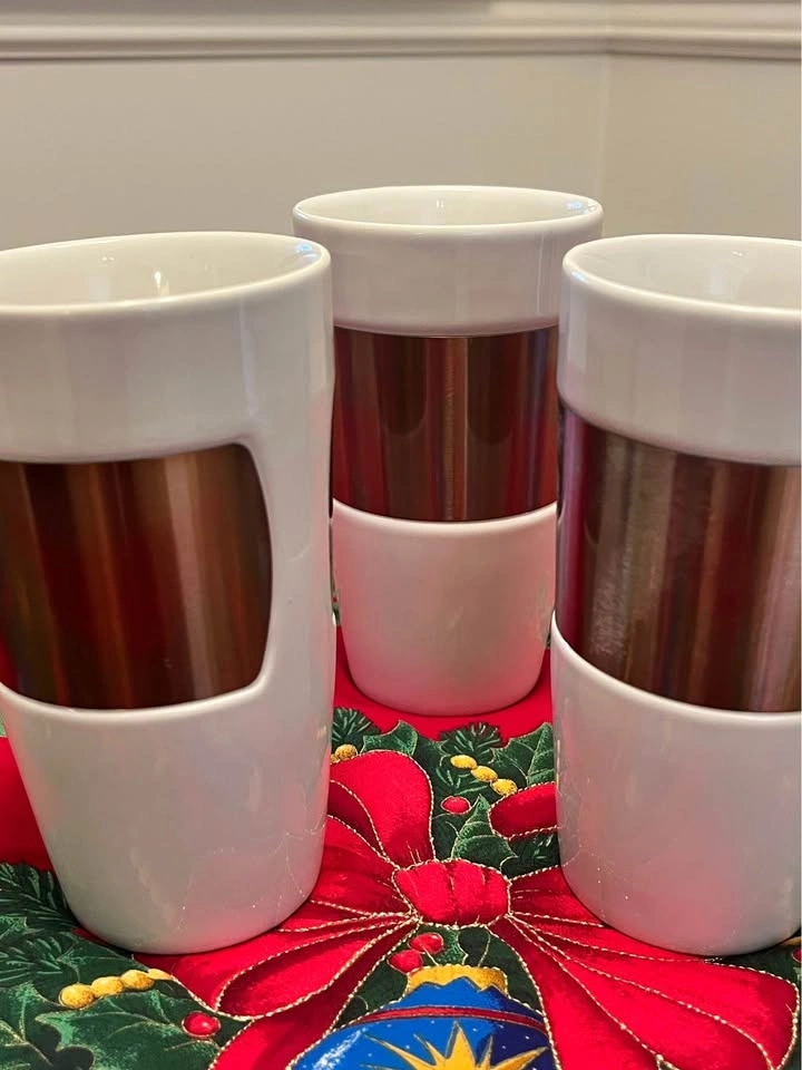 2012 Starbucks mugs bronze tone - photo 2