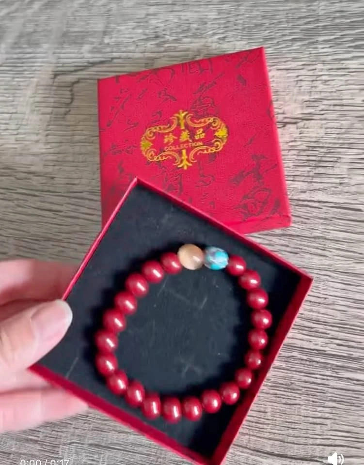 Feng Shui Cinnabar Bracelet for Women – Lotus-Inspired