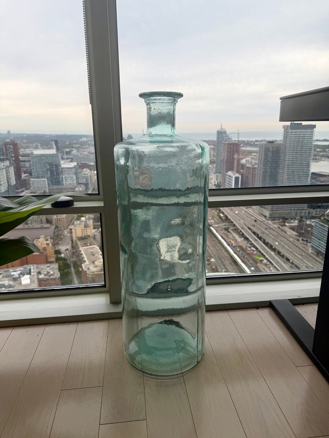 Glass Floor Vase – Apothecary Bottle Style