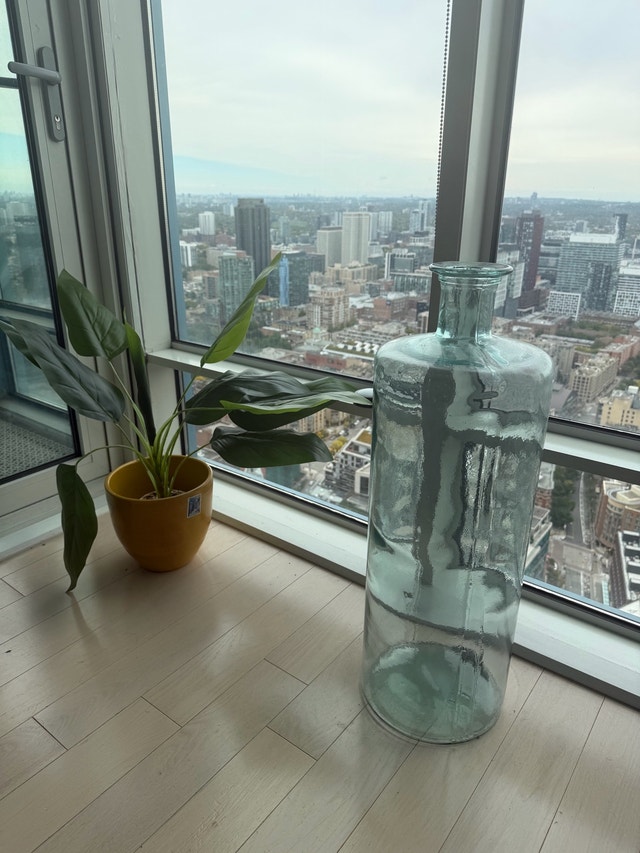 Glass Floor Vase – Apothecary Bottle Style - photo 2
