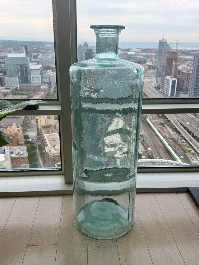 Glass Floor Vase – Apothecary Bottle Style - photo 3