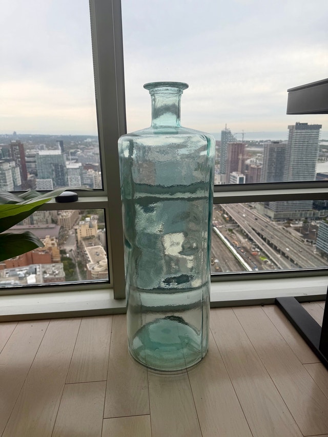 Glass Floor Vase – Apothecary Bottle Style - photo 4