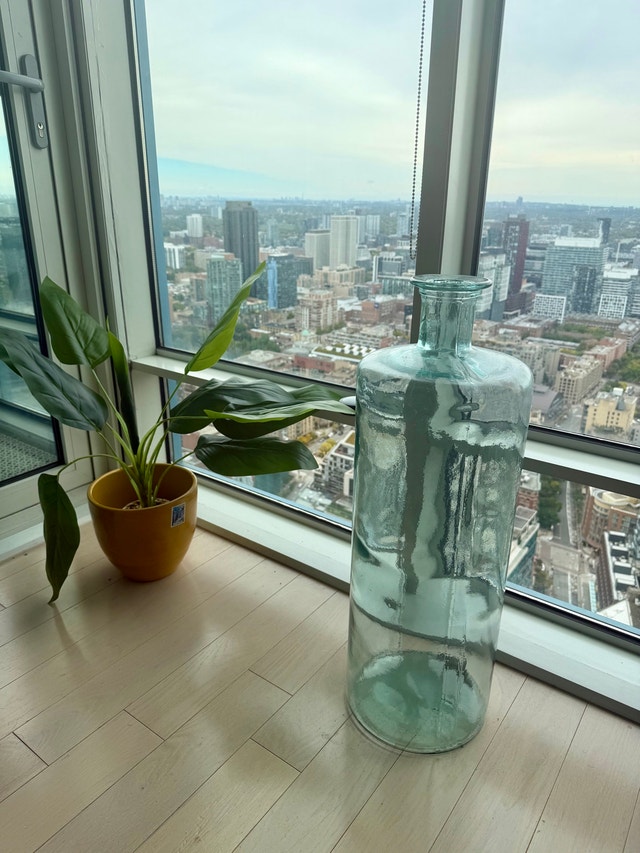 Glass Floor Vase – Apothecary Bottle Style - photo 5