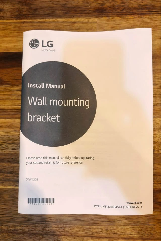 LG OTW420B Wall Mounting Bracket Excellent Condition - photo 2