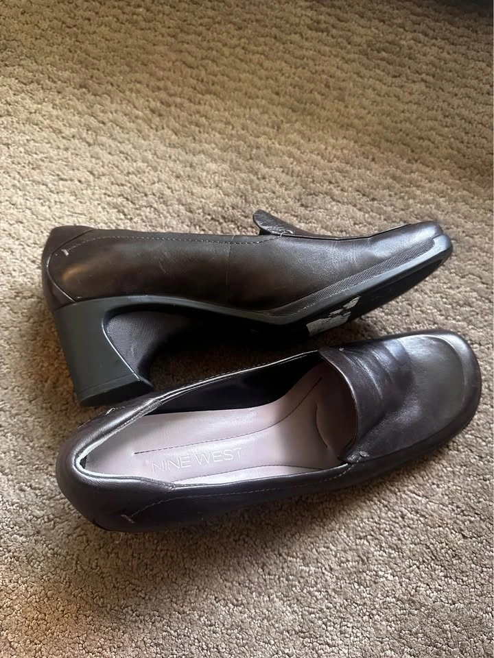 Nine West Leather Block Heel Loafers - photo 3