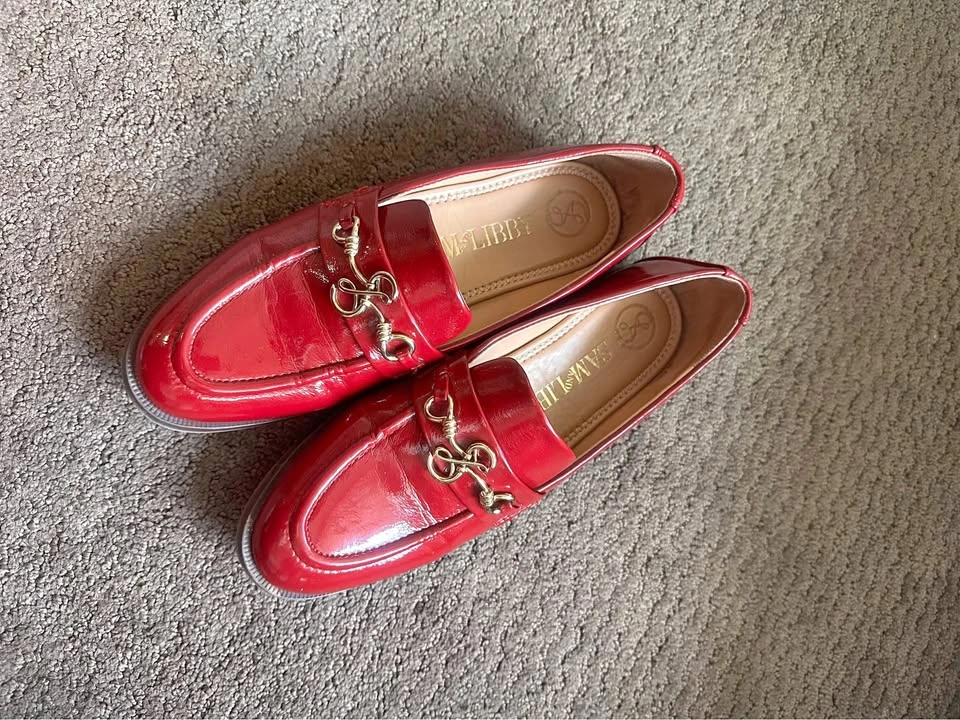 Red Patent Loafers