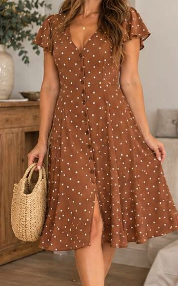 Reitmans Polka Dot Dress Small - photo 5