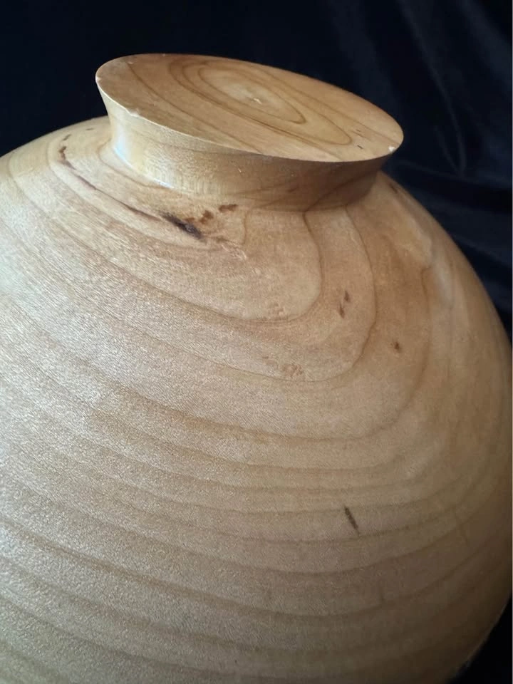 Hand-Turned Live Edge Wooden Bowl – 7.5" Natural Bark Rim - photo 4