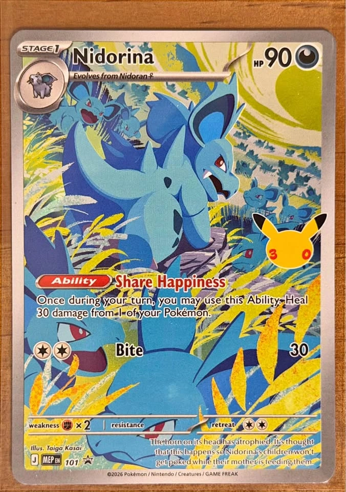 Pokemon 30th Anniversary Promo - Nidorina 101 - MEP EN Holo