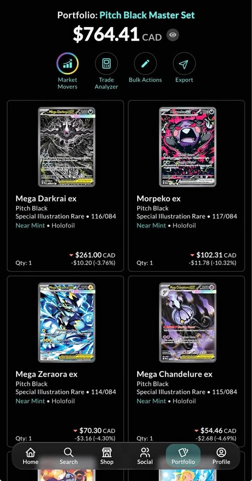 99% Complete Pokemon Pitch Black Master Set 193/194 + Binder