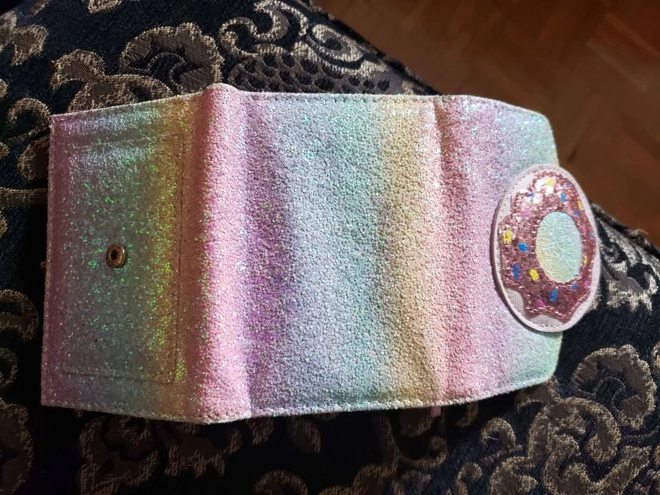 Rainbow Glitter Donut Tri-fold Wallet - photo 2