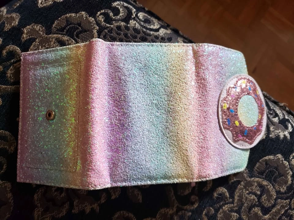 Rainbow Glitter Donut Tri-fold Wallet - photo 3