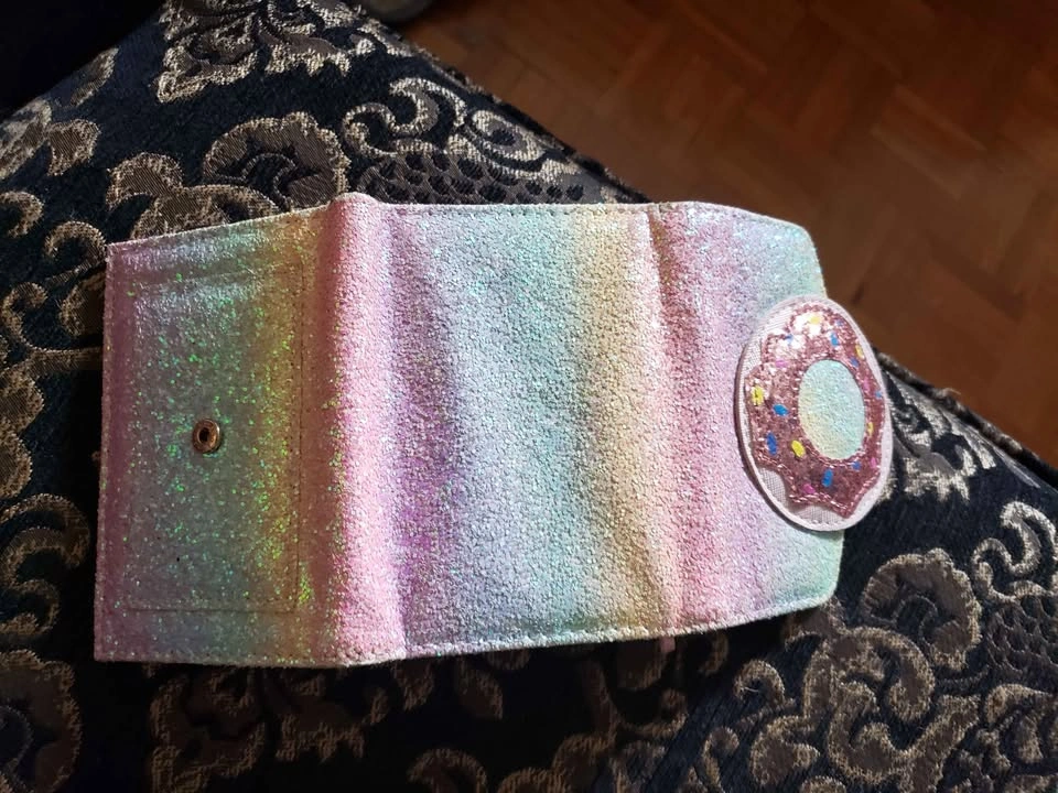 Rainbow Glitter Donut Tri-fold Wallet - photo 5