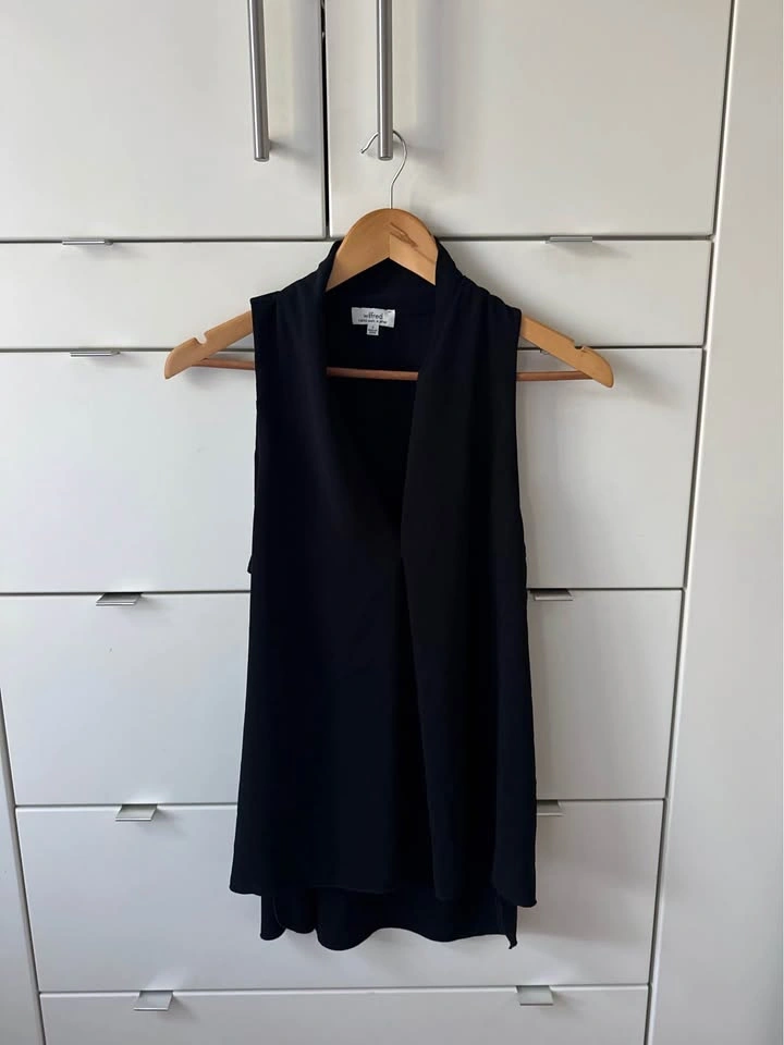 Wilfred Nuit Sleeveless Blouse Black Size S - photo 2