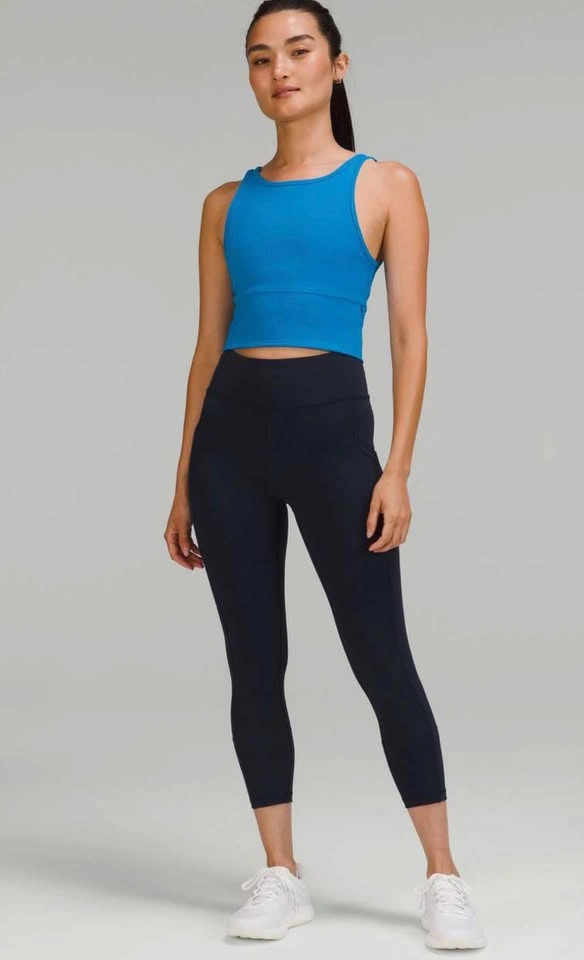 Lululemon Power Pivot Ribbed Tank Top – Poolside – Estimated Siz