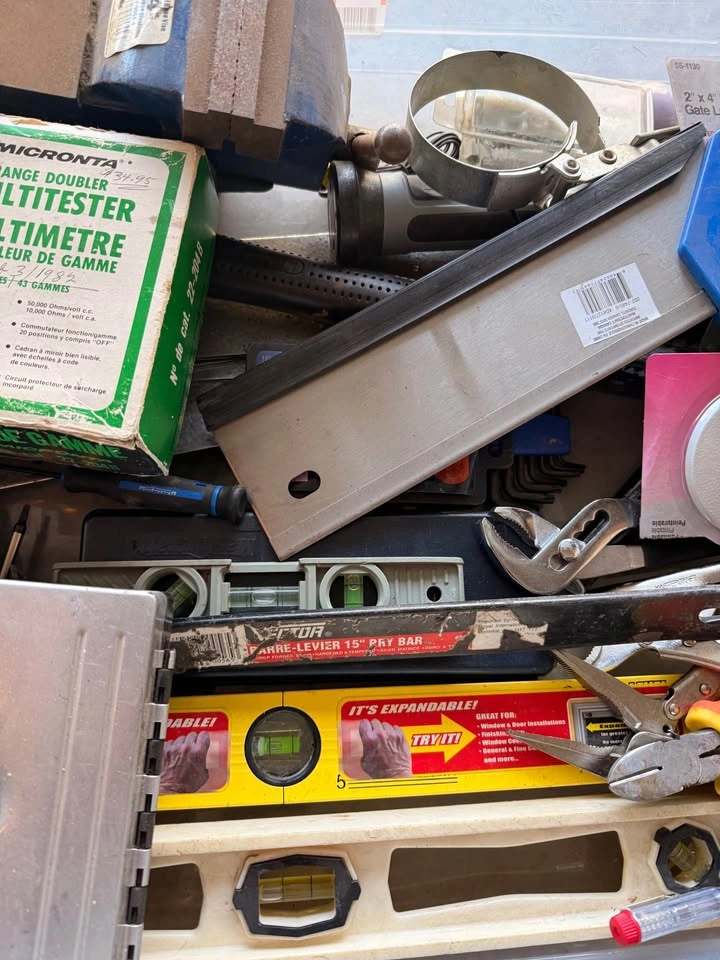 Assorted Hand Tools & Equipment Lot – Levels, Multimeter, Vise - photo 3