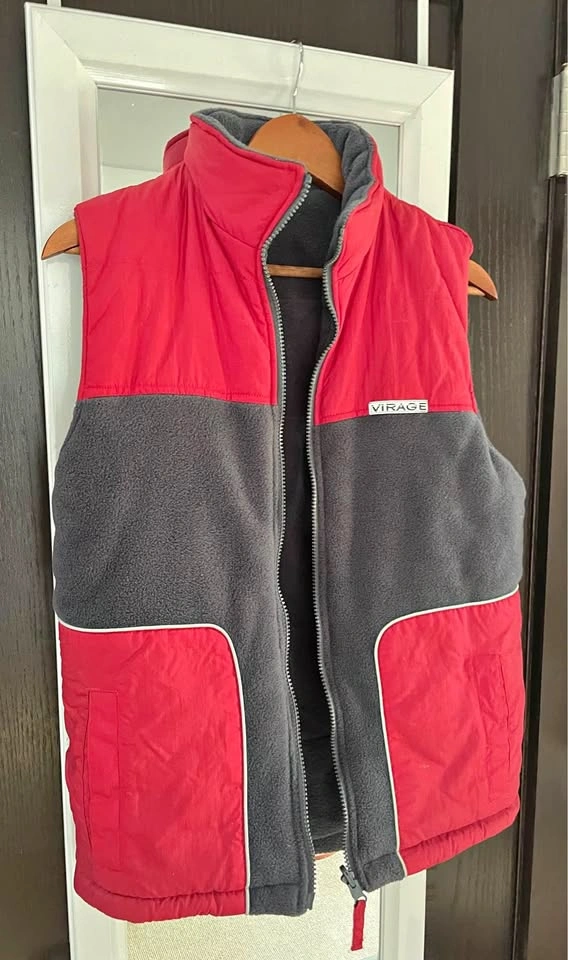 Reversible fleece vest, fits women’s small