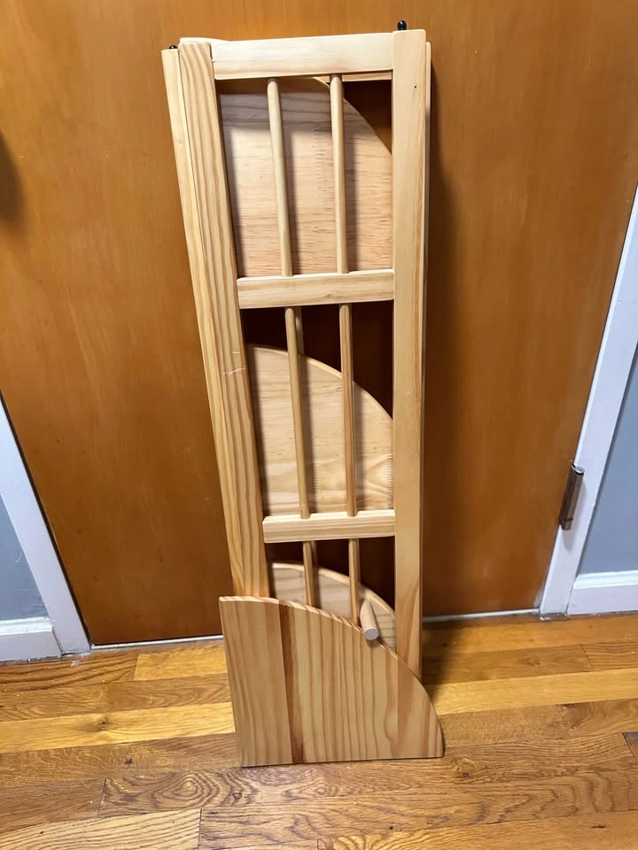 Folding Corner Shelf, Pine, 4 Tier - photo 3