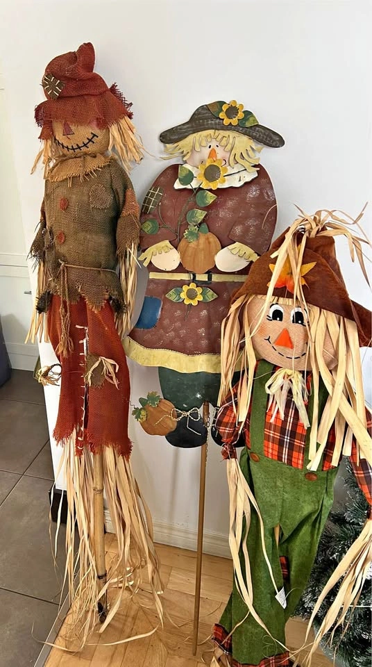 Set of 3 Fall Scarecrow Decorations