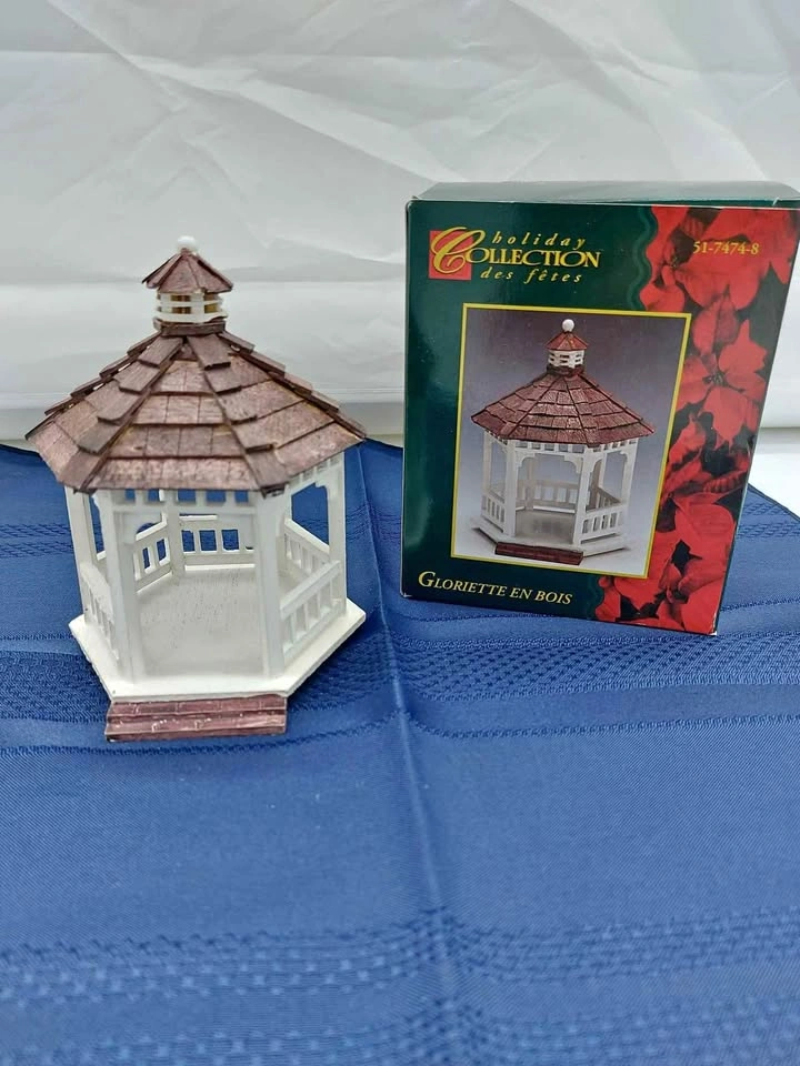 Holiday Collection Christmas Village Wooden Gazebo