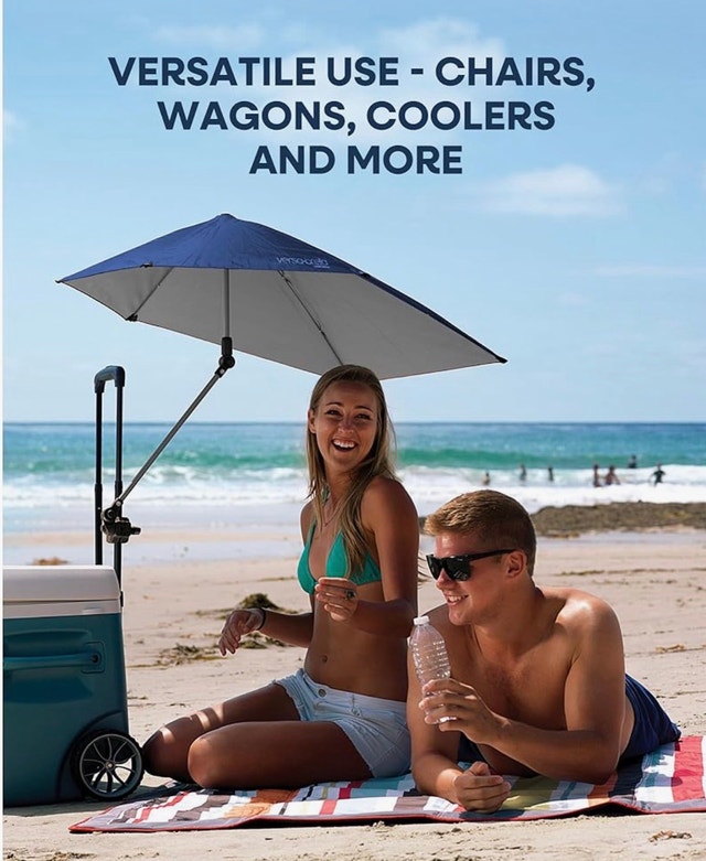 Brand New Sport-Brella Versa-Brella Clamp Beach Umbrella XL