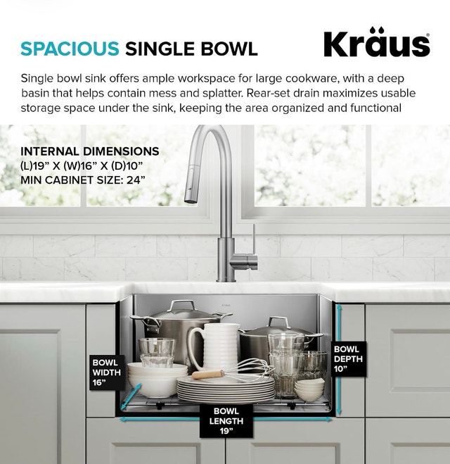 New Kraus KHU101-21 Pro Undermount Stainless Steel Kitchen Sink - photo 5