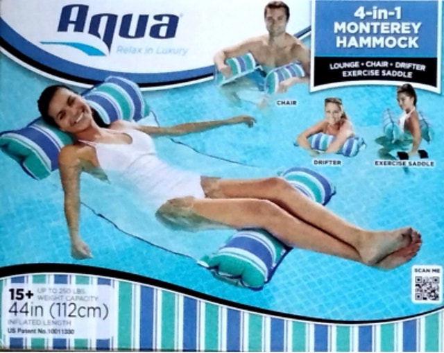 Brand New Aqua 4-in-1 XL Monterey Hammock Pool Float