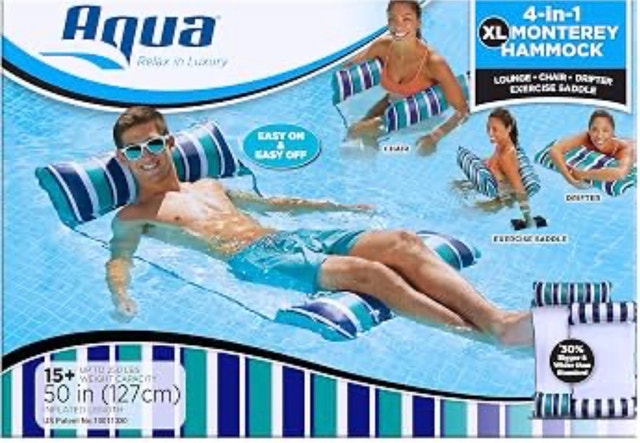 Brand New Aqua 4-in-1 XL Monterey Hammock Pool Float - photo 2