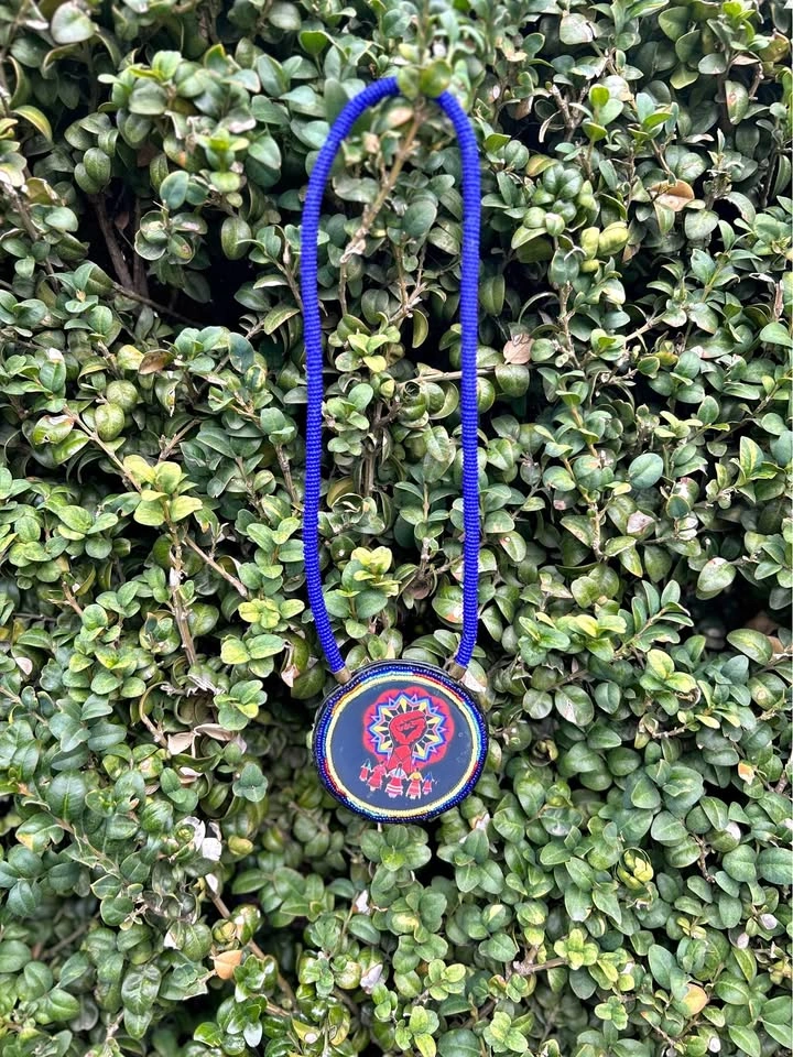 🔵🔴 HANDMADE BEADED MEDALLION NECKLACES 🔴🔵