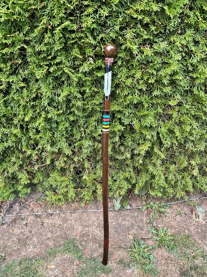 Hand-Painted Wooden Walking Stick