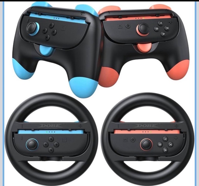 Switch 2 controller grips and steering wheel