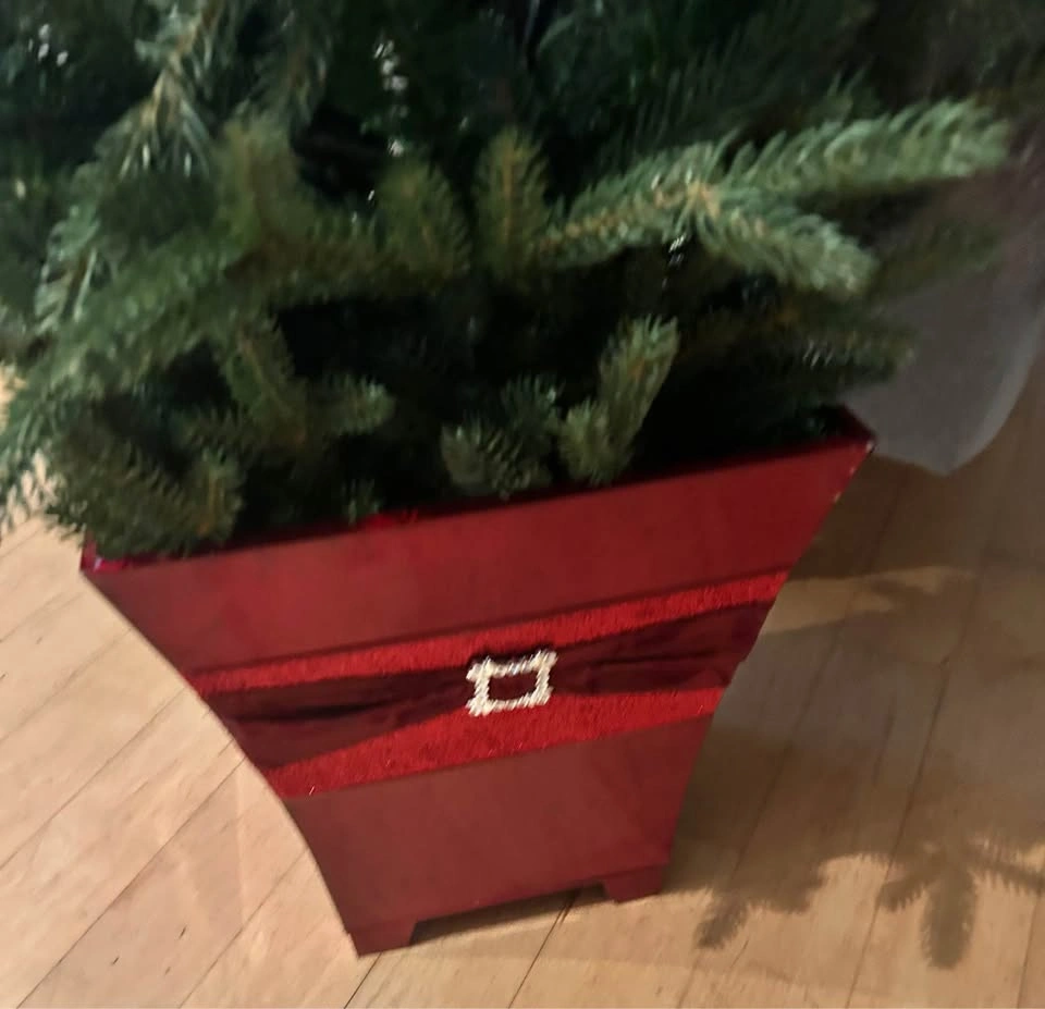 3 ft Artificial Christmas Tree in Red Decorative Pot - photo 2