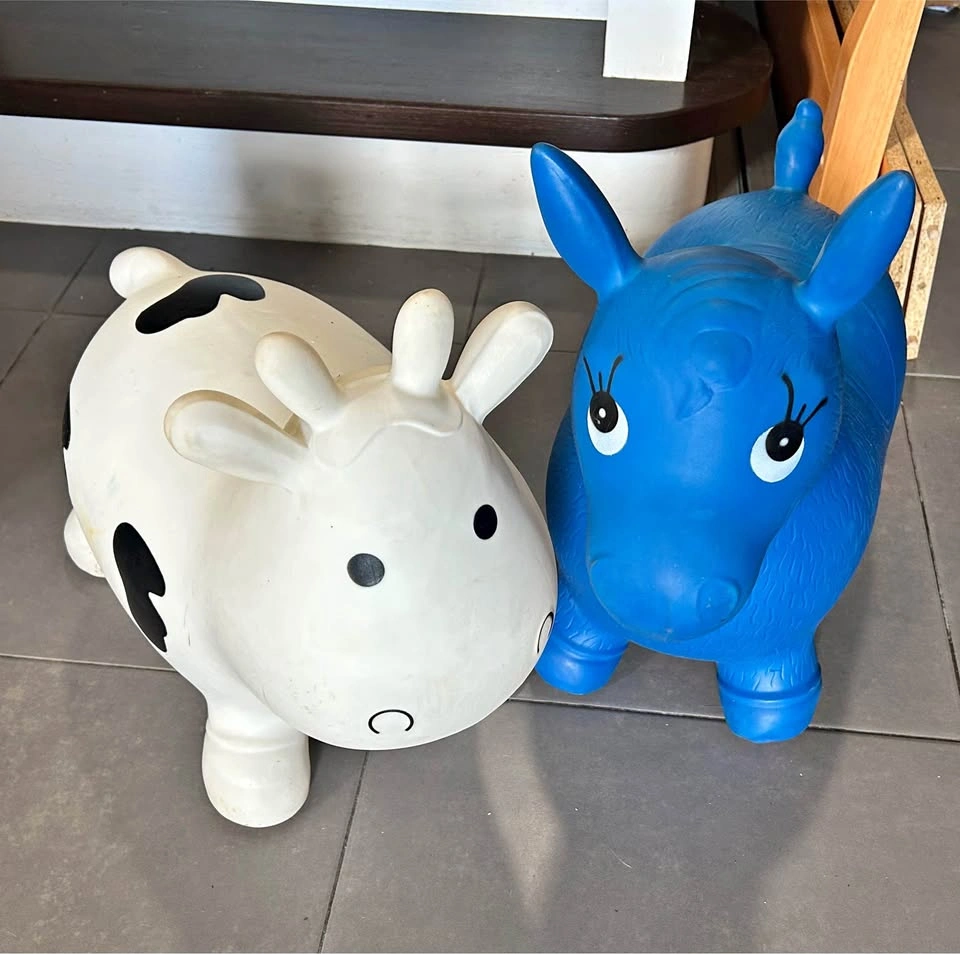 $10 ea $15 Both Inflatable Animal Bouncers - Cow and Horse
