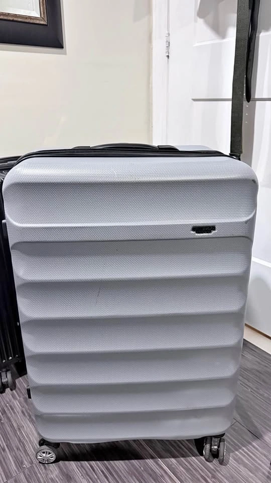 Large grey suitcase