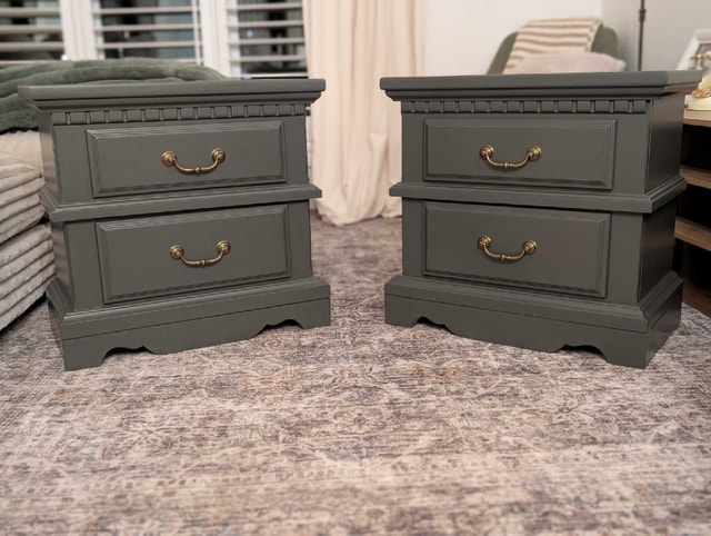 Refinished Vintage Nightstands – Matching Pair - photo 2
